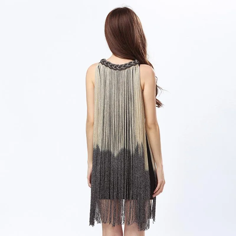 1920s Gatsby Long Swinging Tassel Roaring 20s Dress|JaosWish