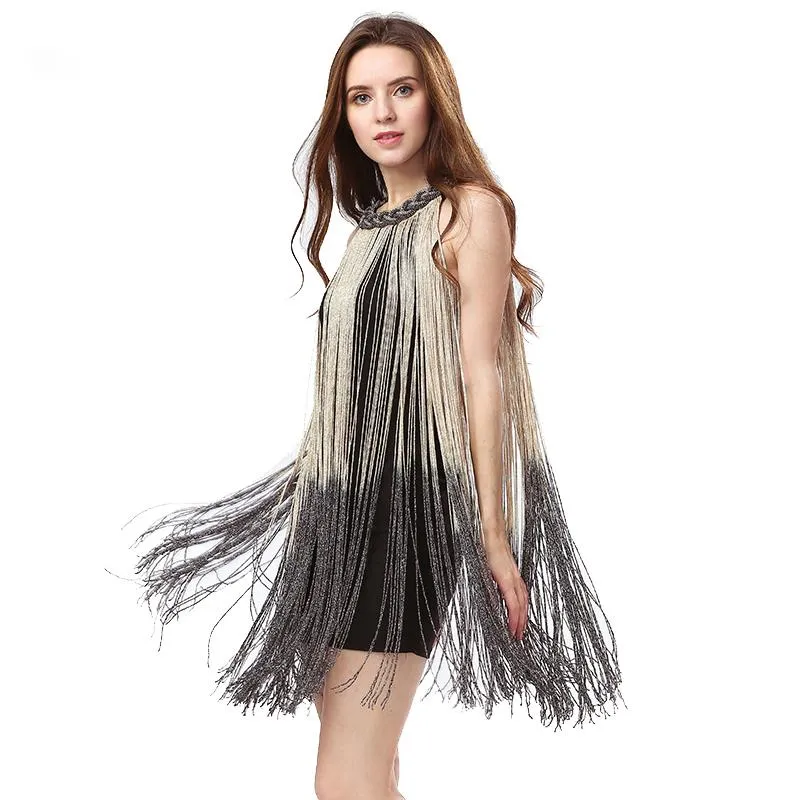 1920s Gatsby Long Swinging Tassel Roaring 20s Dress|JaosWish