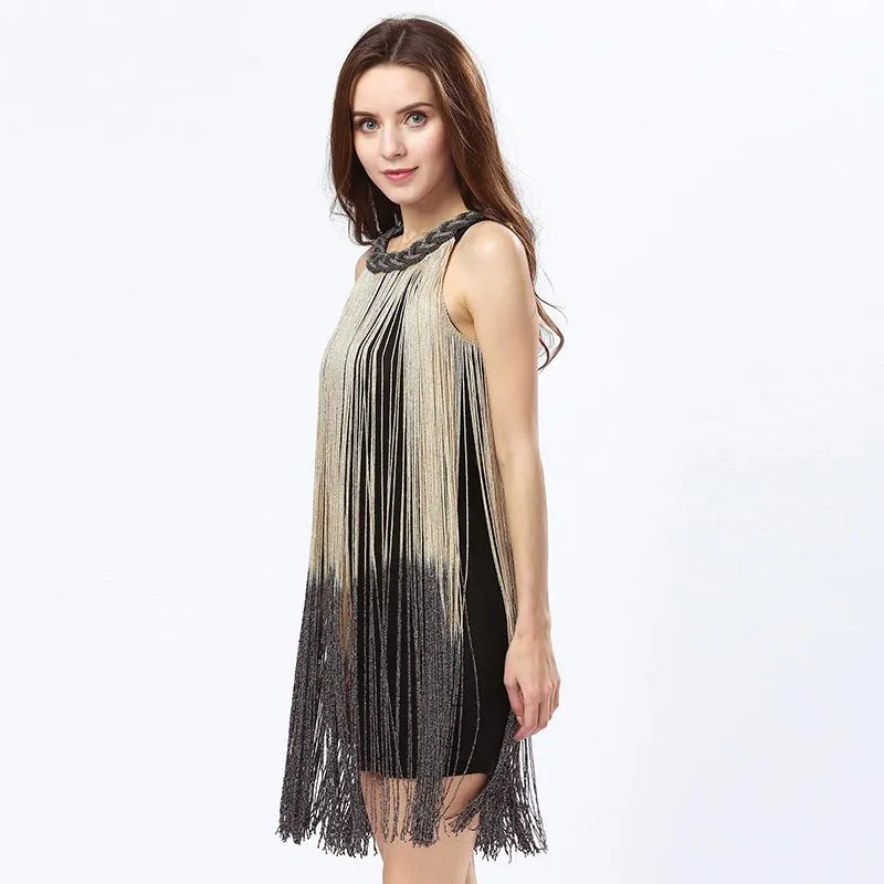 1920s Gatsby Long Swinging Tassel Roaring 20s Dress|JaosWish
