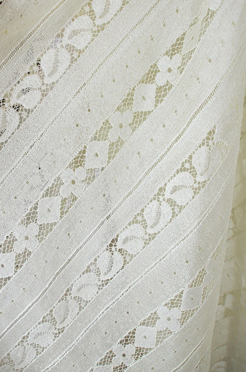 1970s Cream Lace Thea Porter Couture Gown