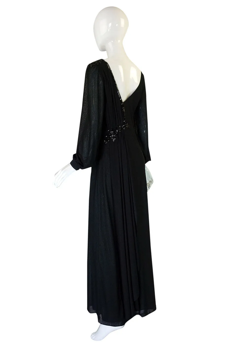 1970s Sant' Angelo Low Back Bead Gown