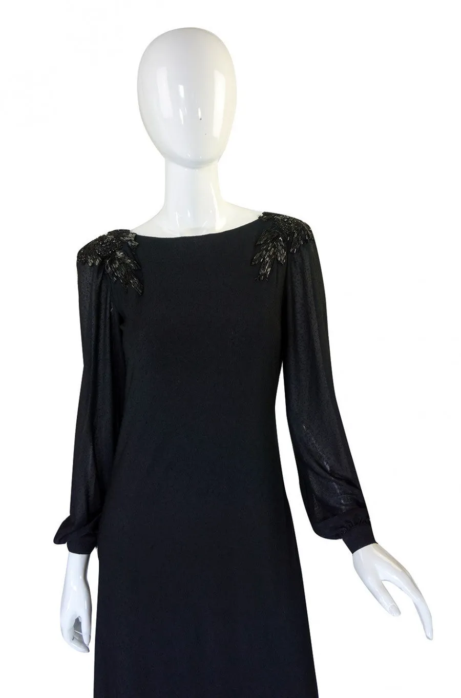 1970s Sant' Angelo Low Back Bead Gown