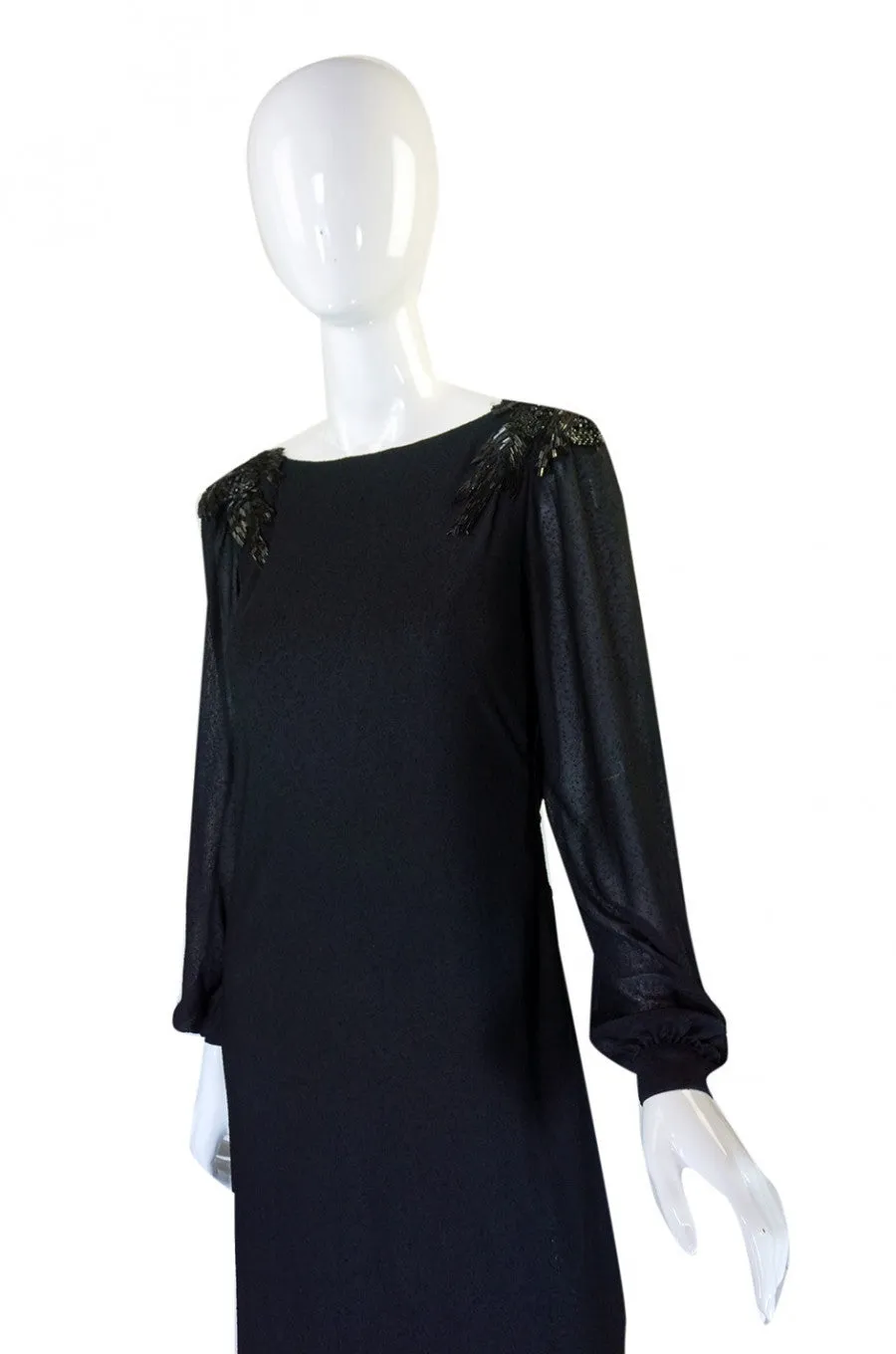 1970s Sant' Angelo Low Back Bead Gown