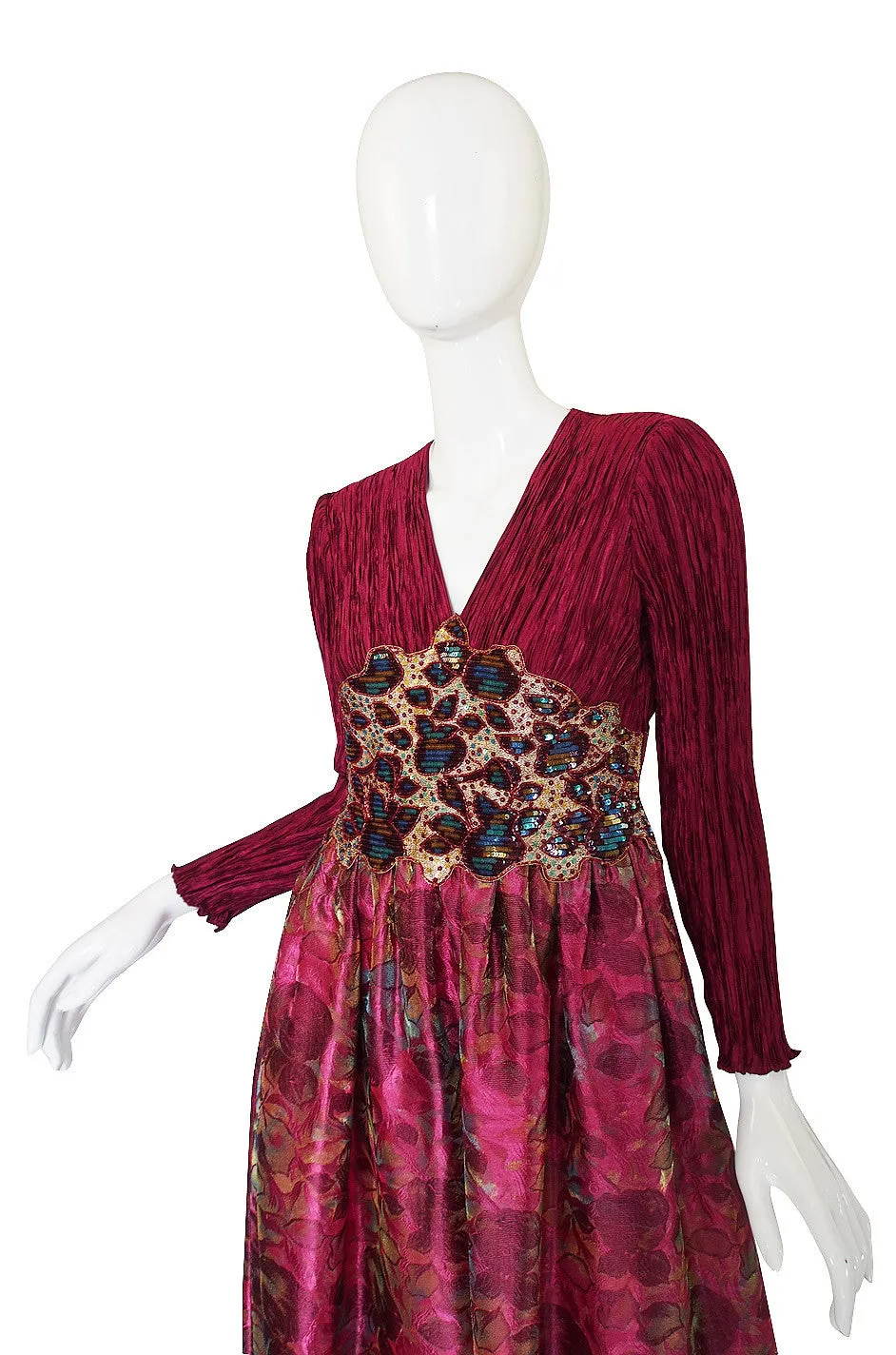 1980s Mary MacFadden Couture Sequin Gown