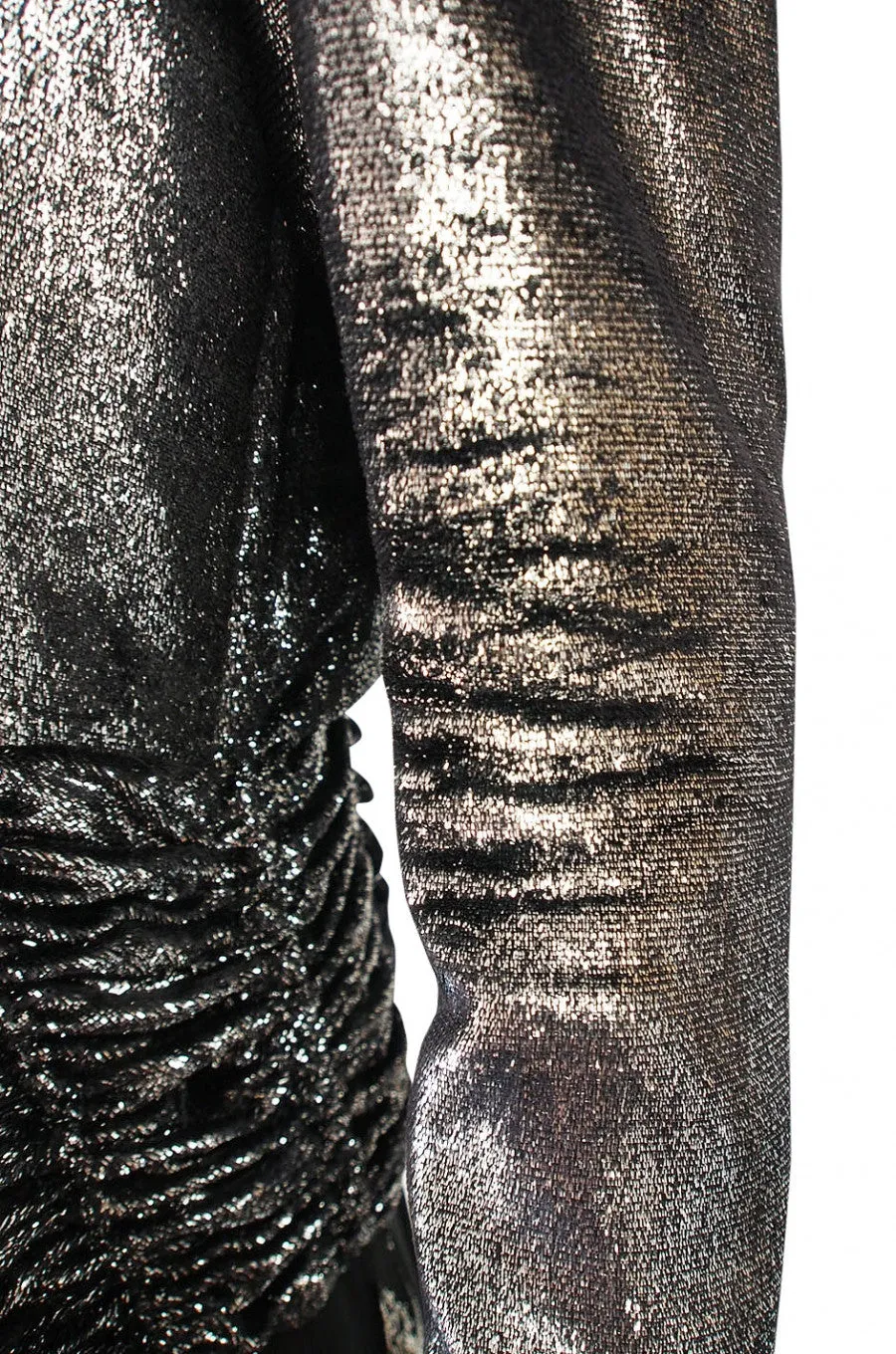 1980s Silver Accent Low Back Valentino Gown