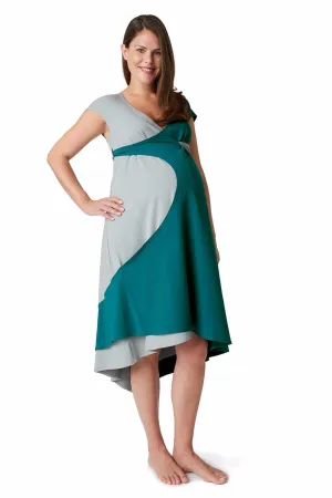 2-tone Cap Sleeve Transition Gown