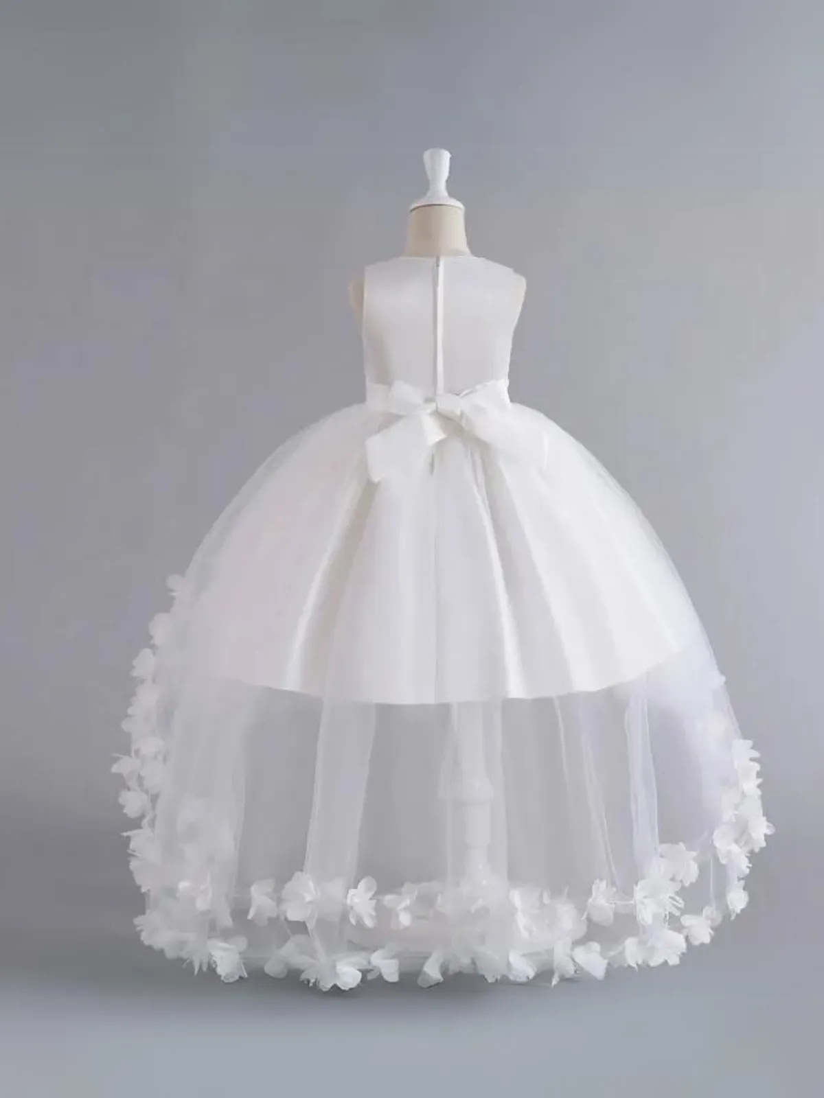 Adorable At The Ball Tiered Hi-Lo Tulle Communion Gown