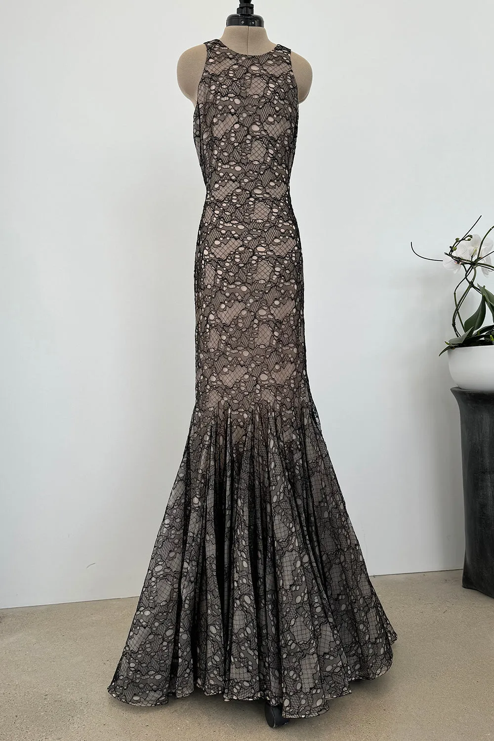 Alexander McQueen 2012 Black Lace Gown