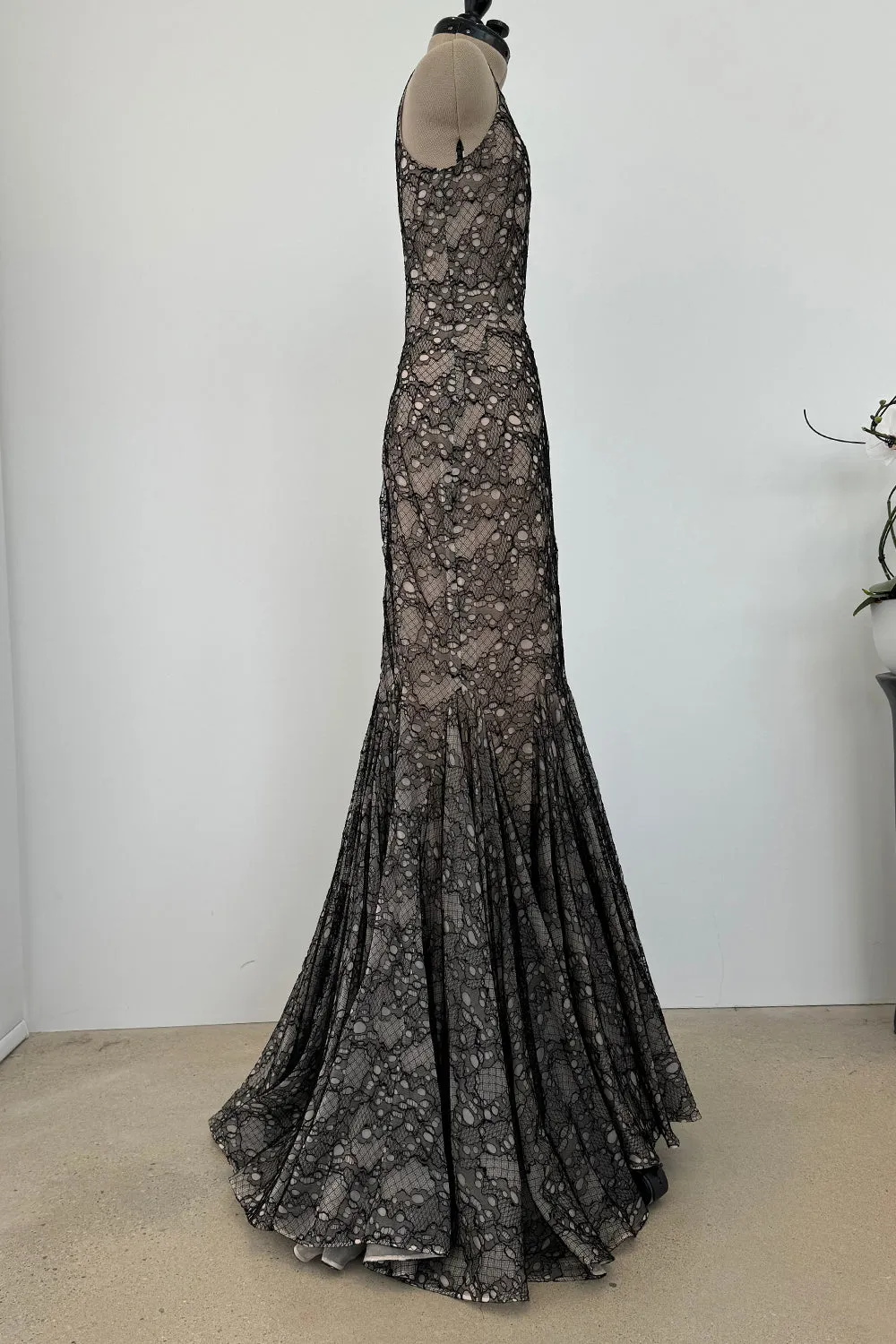 Alexander McQueen 2012 Black Lace Gown