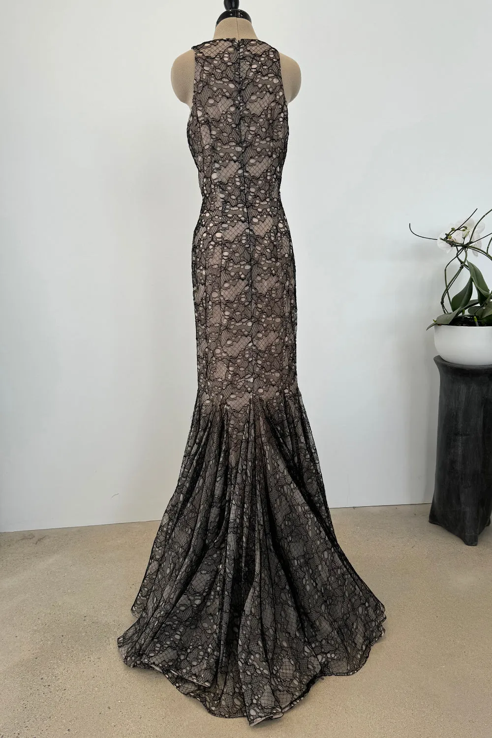 Alexander McQueen 2012 Black Lace Gown