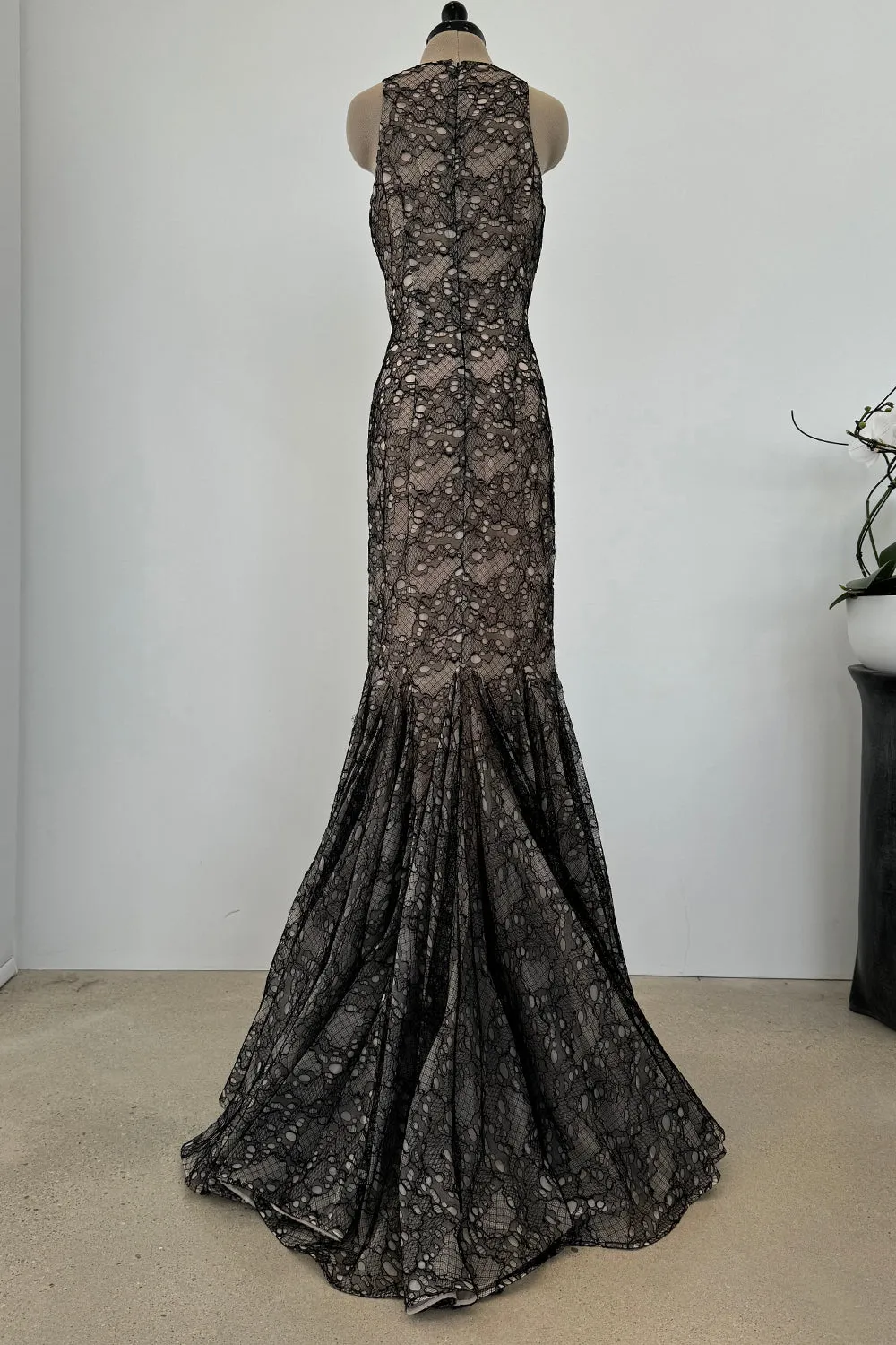 Alexander McQueen 2012 Black Lace Gown