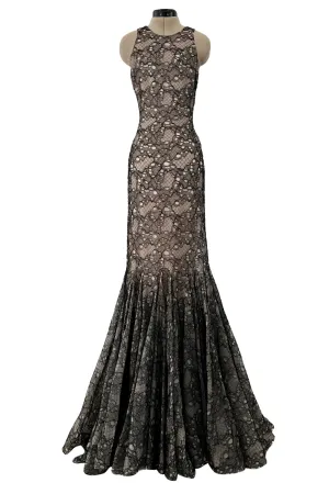 Alexander McQueen 2012 Black Lace Gown