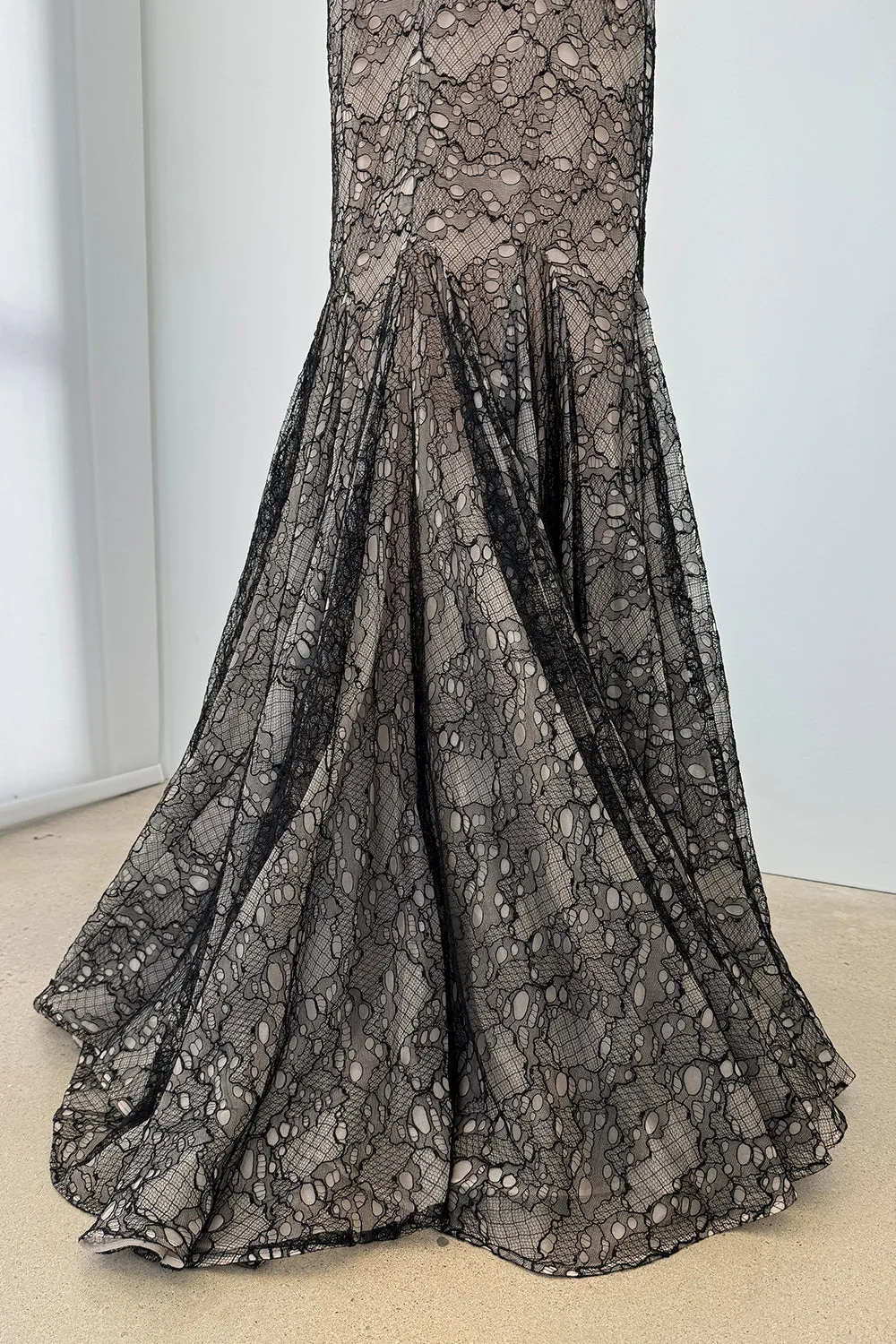 Alexander McQueen 2012 Black Lace Gown