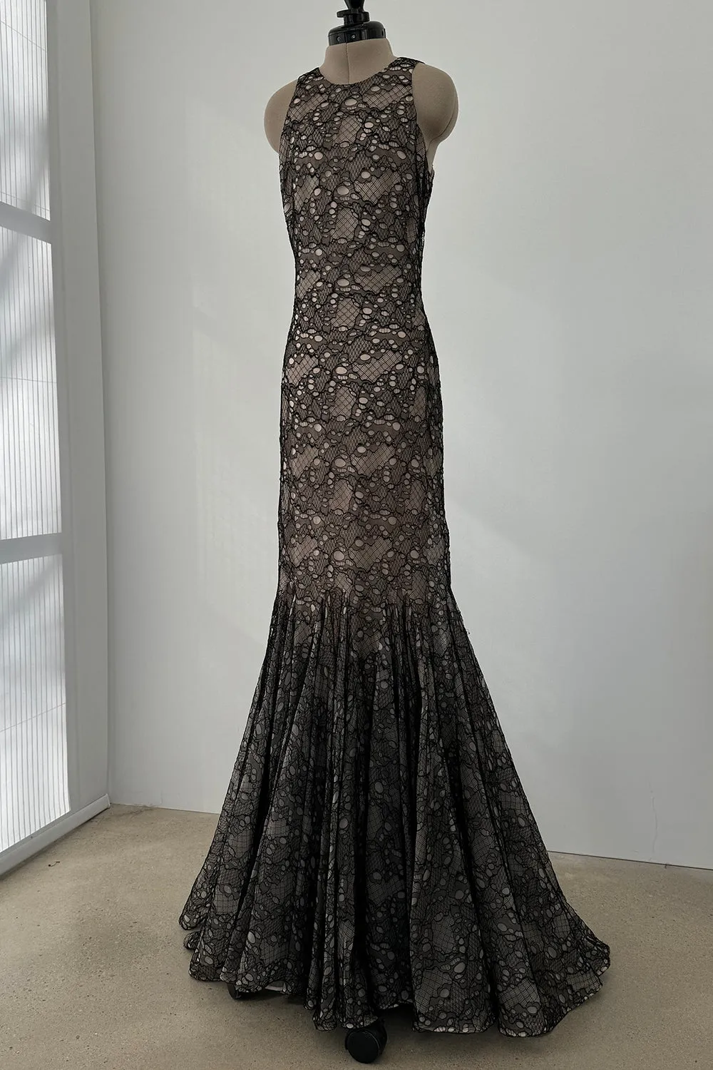 Alexander McQueen 2012 Black Lace Gown