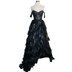 AMELIA COUTURE Style TM1012 Long Gown Black Size 2