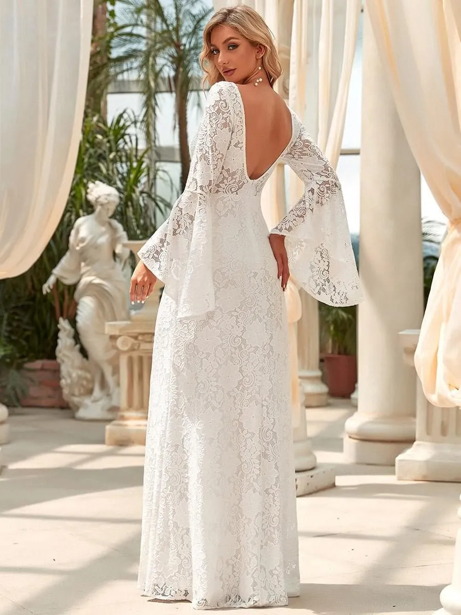 Andrea full lace long sleeve wedding dress in ivory Express NZ wide