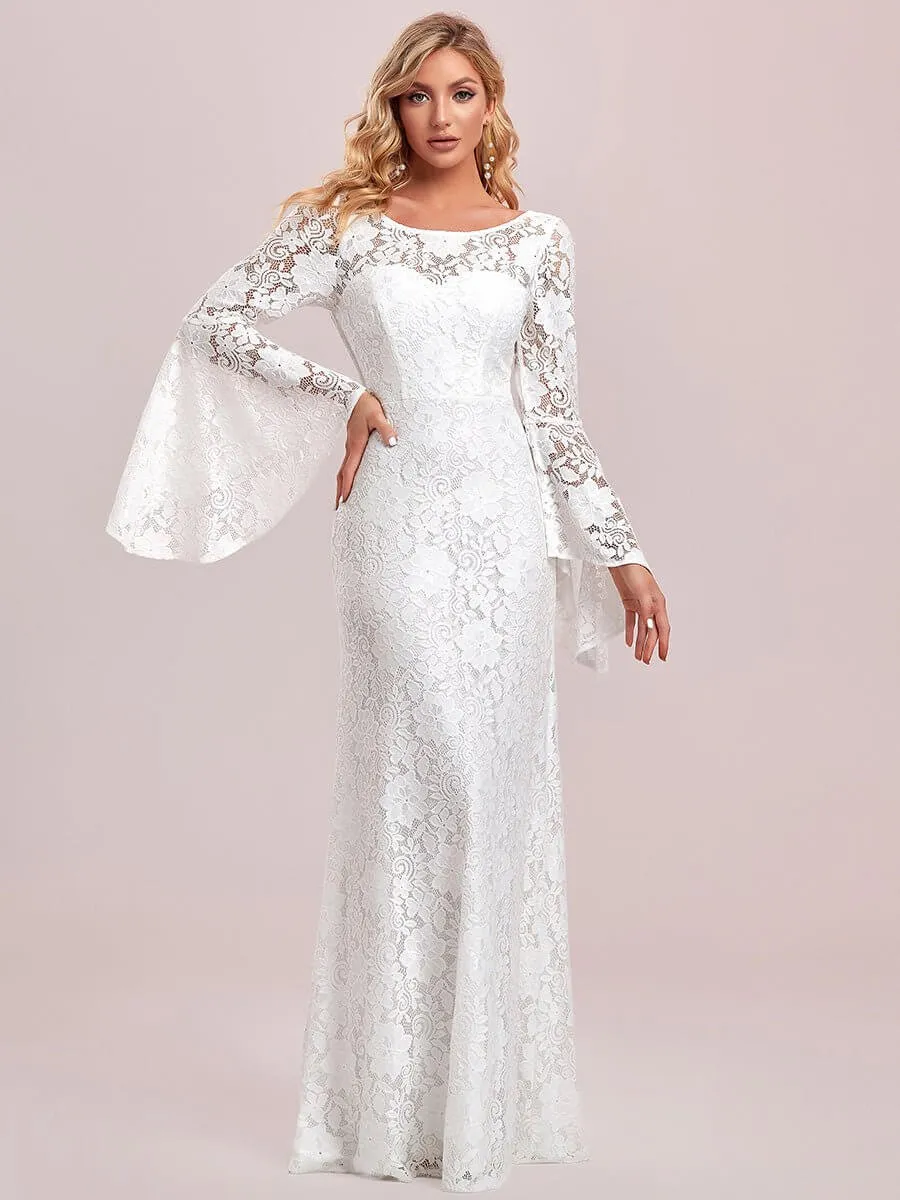 Andrea full lace long sleeve wedding dress in ivory Express NZ wide