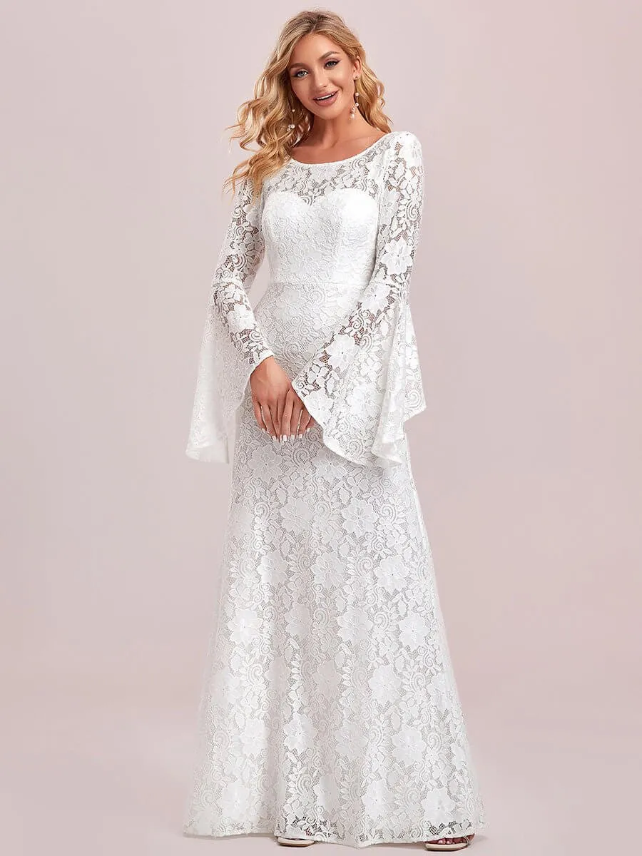 Andrea full lace long sleeve wedding dress in ivory Express NZ wide