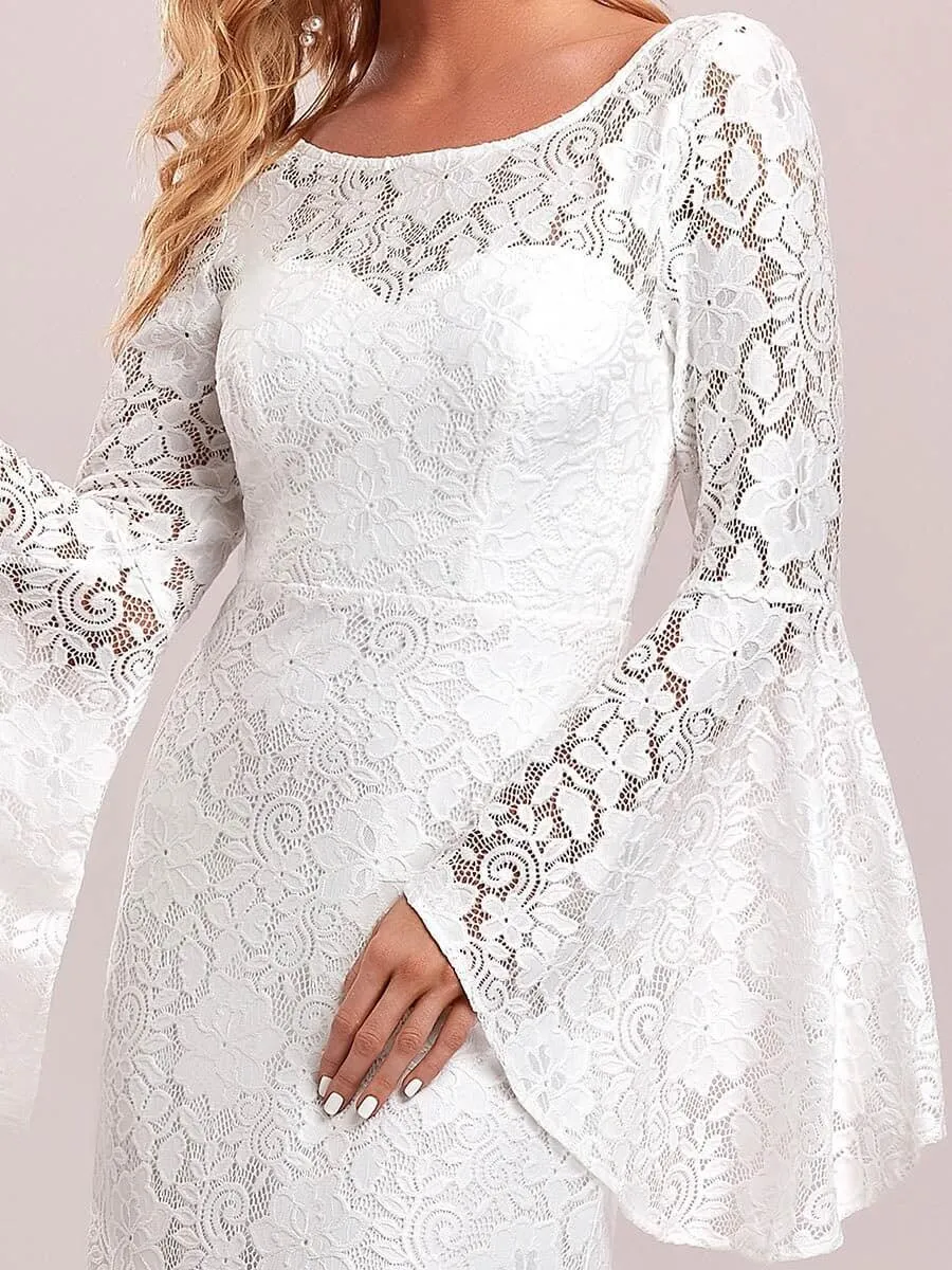 Andrea full lace long sleeve wedding dress in ivory Express NZ wide