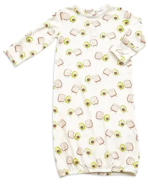Angel Dear Avo Toast Bamboo Crew Neck Gown