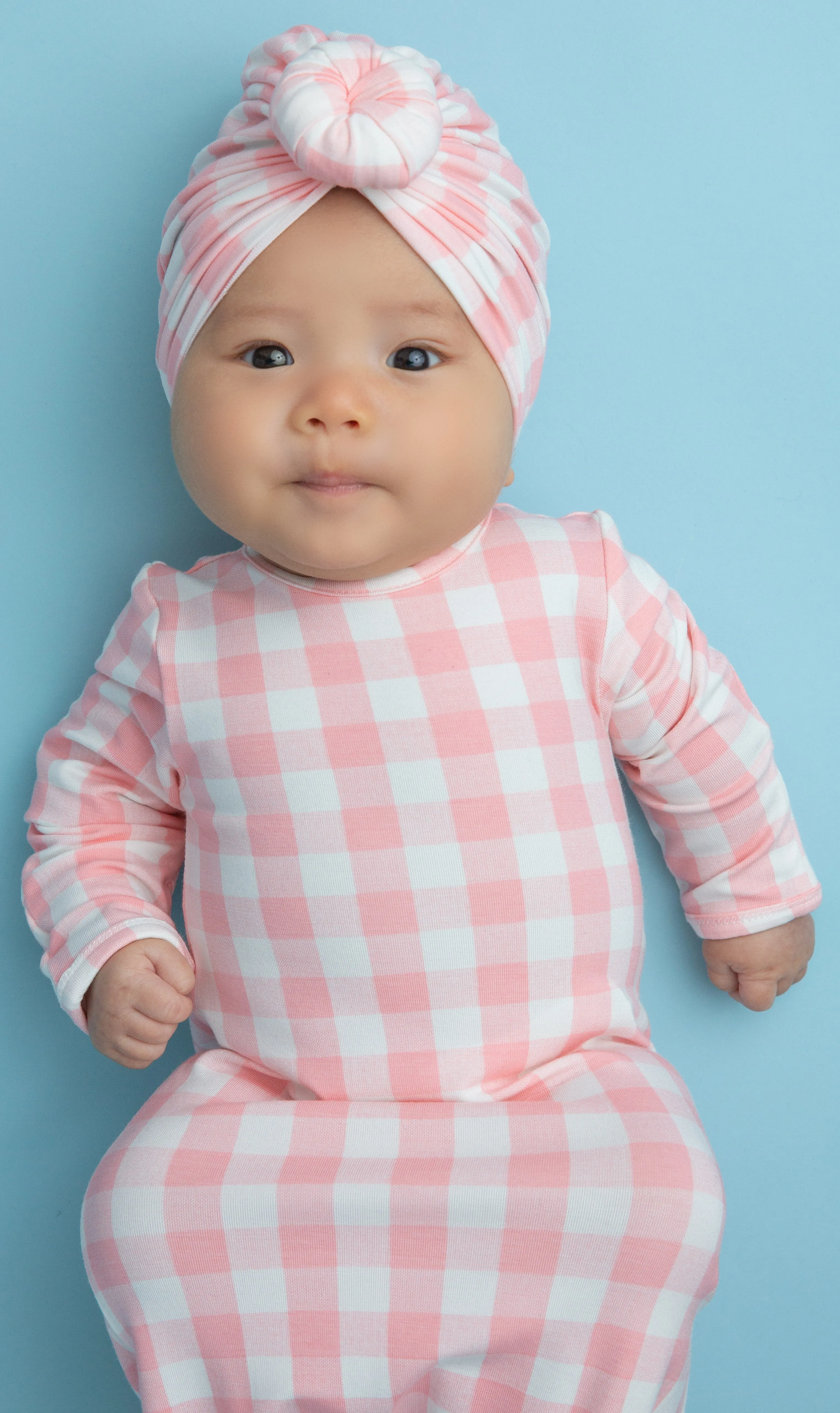 Angel Dear Pink Gingham Knotted Gown