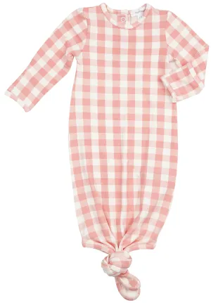 Angel Dear Pink Gingham Knotted Gown