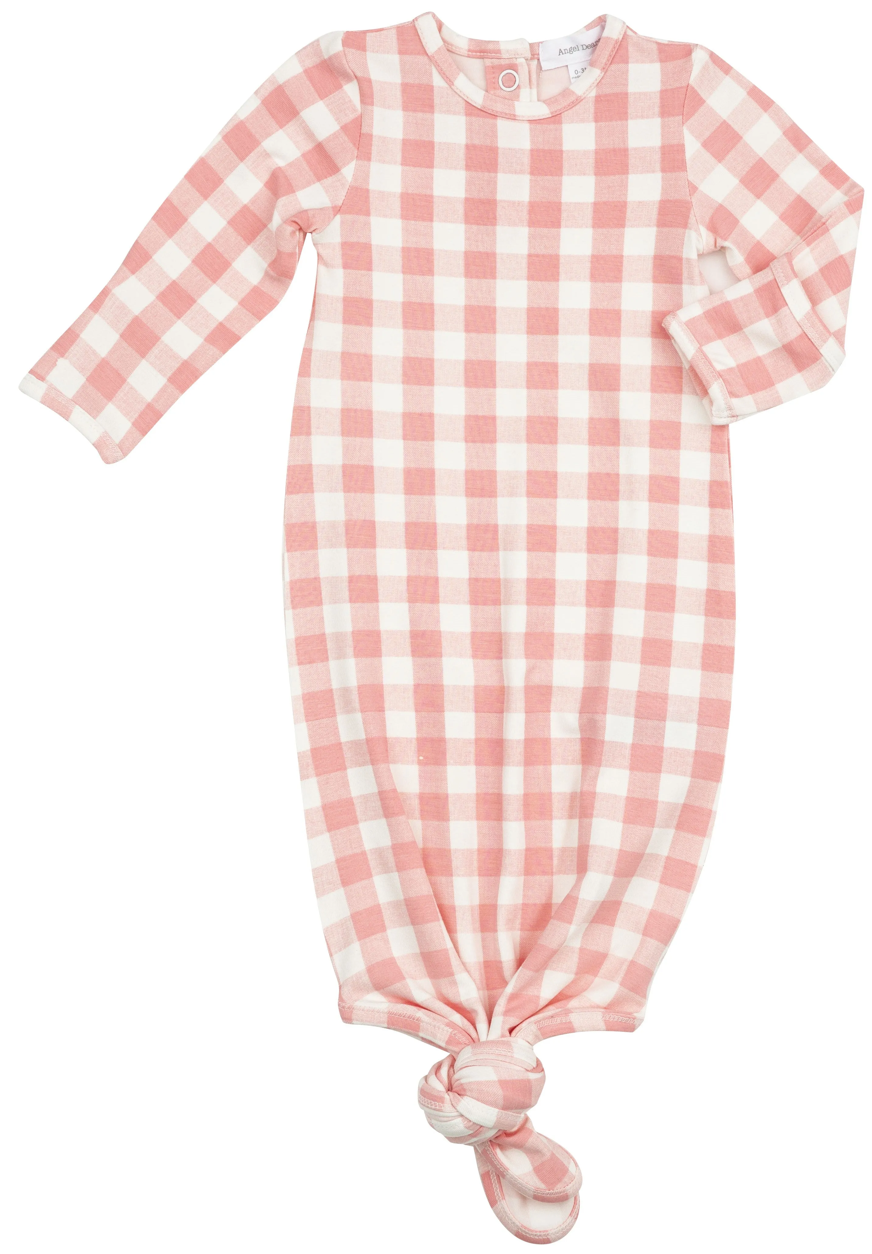 Angel Dear Pink Gingham Knotted Gown
