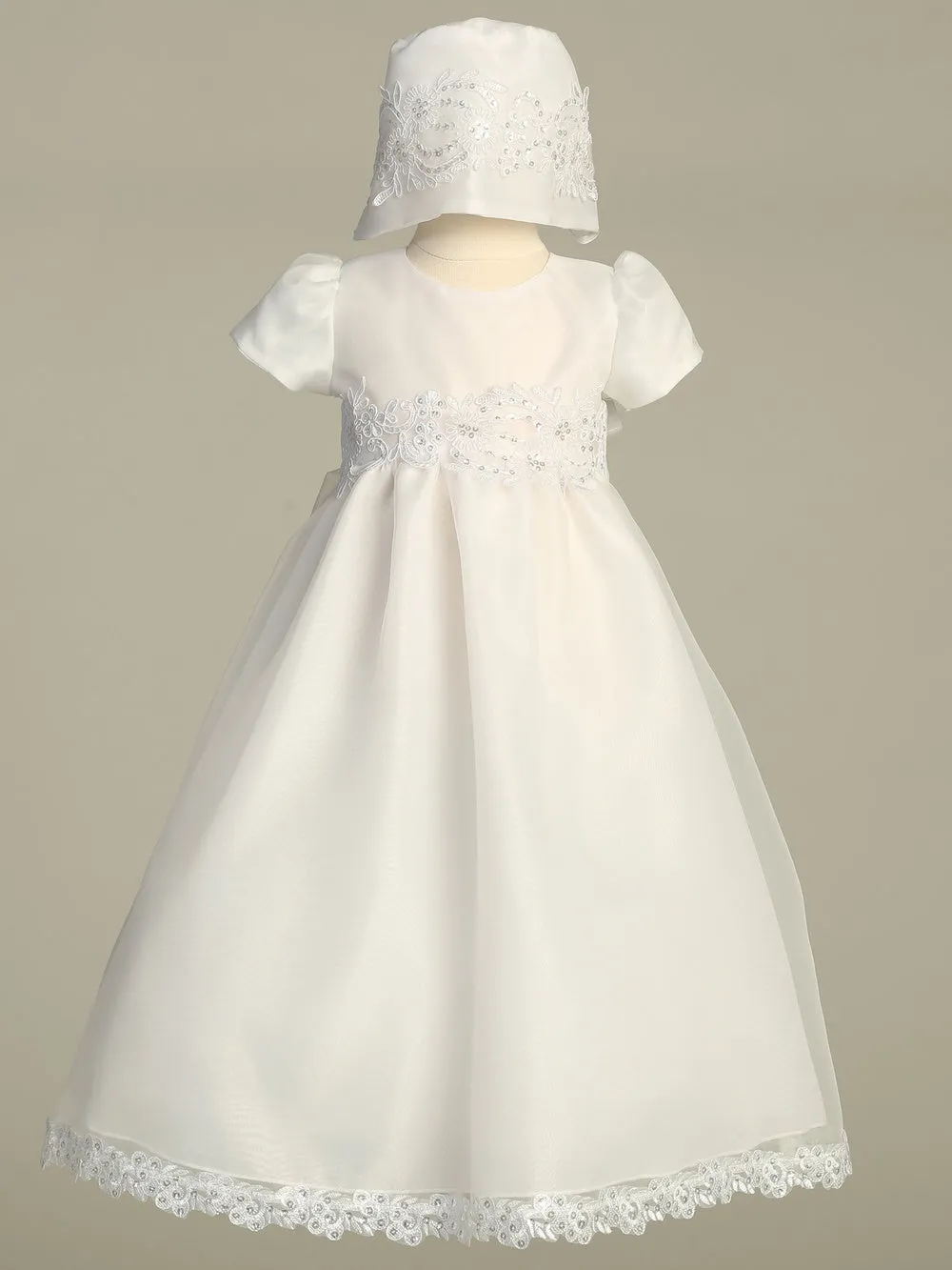 Audrey Organza Gown with Corded Trims & Sequins