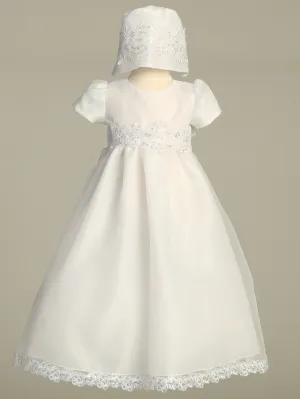 Audrey Organza Gown with Corded Trims & Sequins