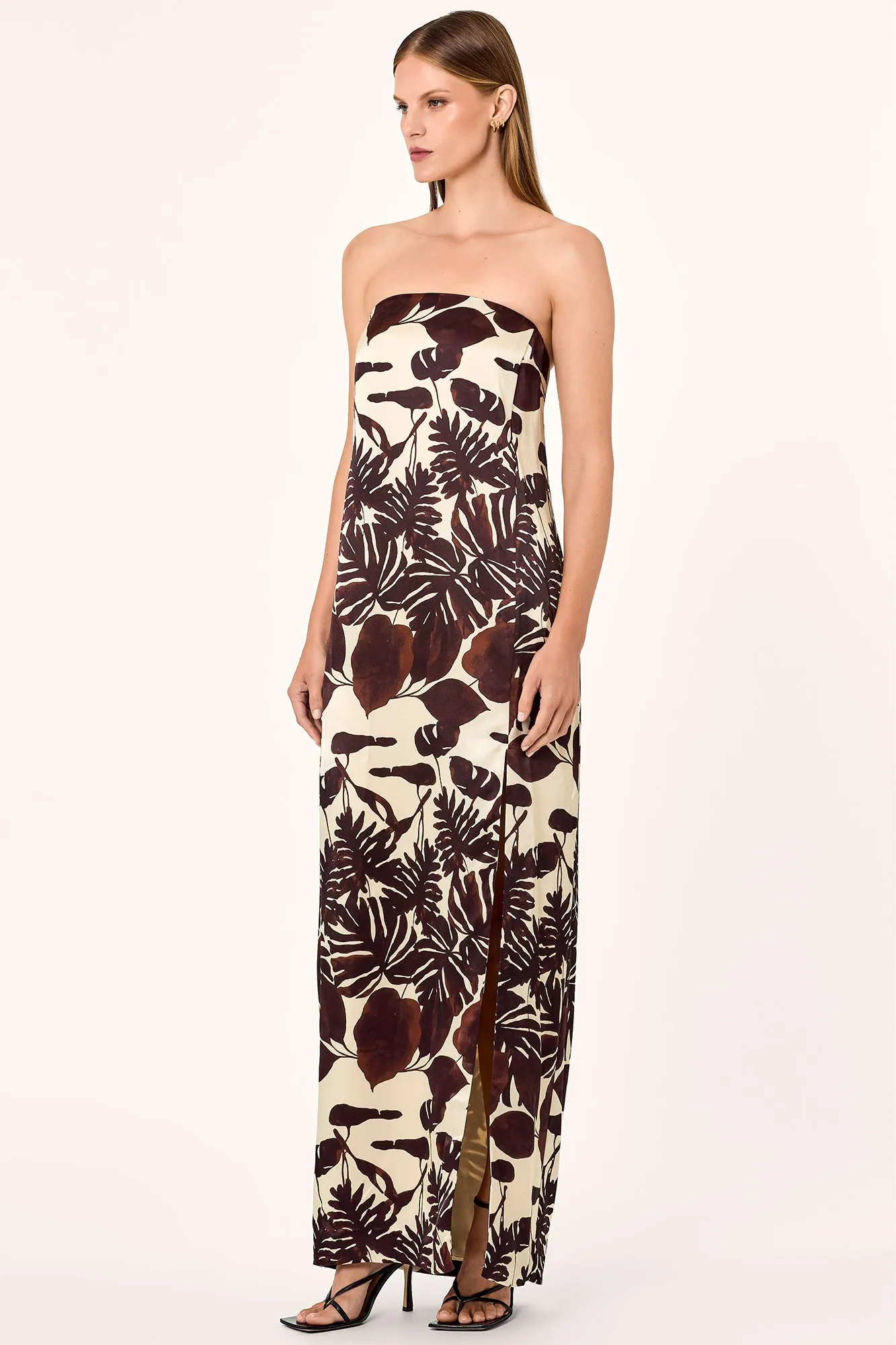 Axelie Strapless Gown - Dark Chocolate Segovia