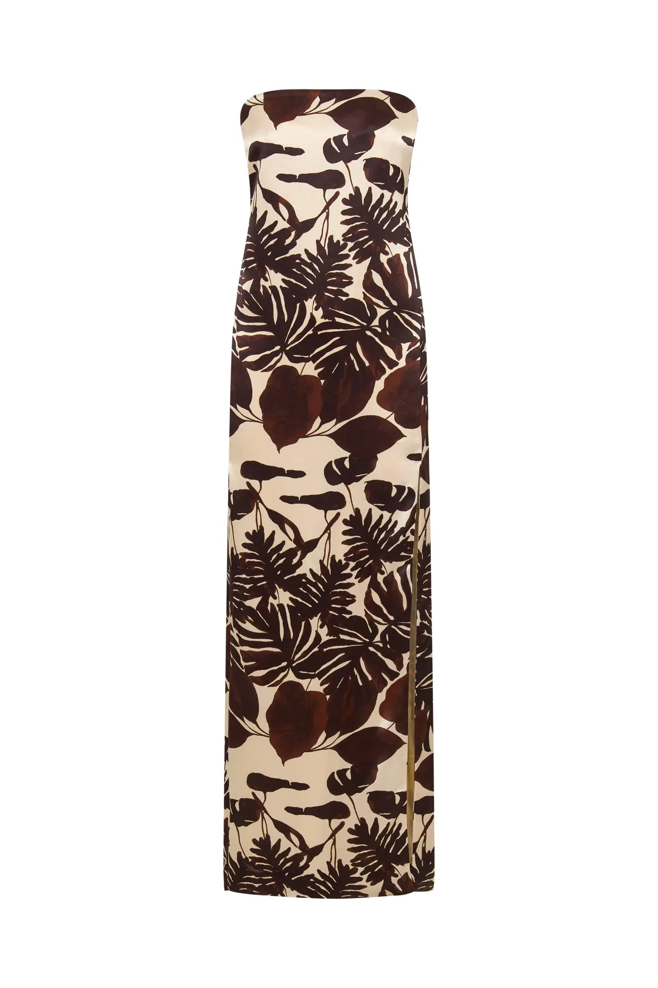 Axelie Strapless Gown - Dark Chocolate Segovia