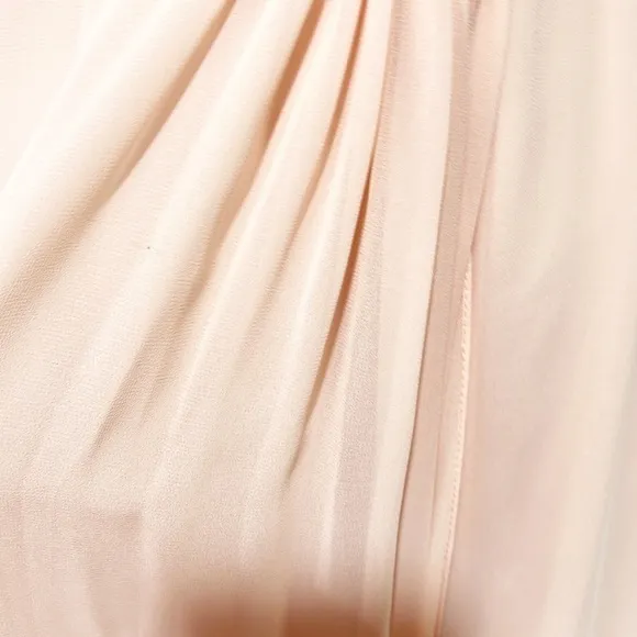 AZAZIE Blush Pink Peach Floor Length Chiffon Cowl Front Gown size A4 or 4