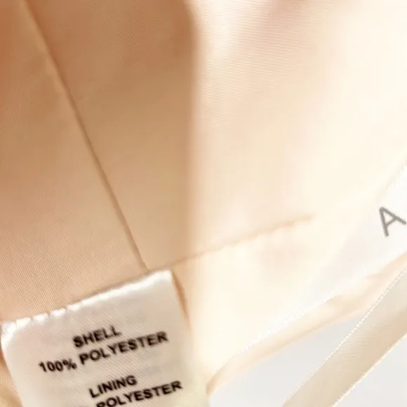 AZAZIE Blush Pink Peach Floor Length Chiffon Cowl Front Gown size A4 or 4