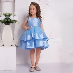 Azure  Elegance Blue Frock for Girls