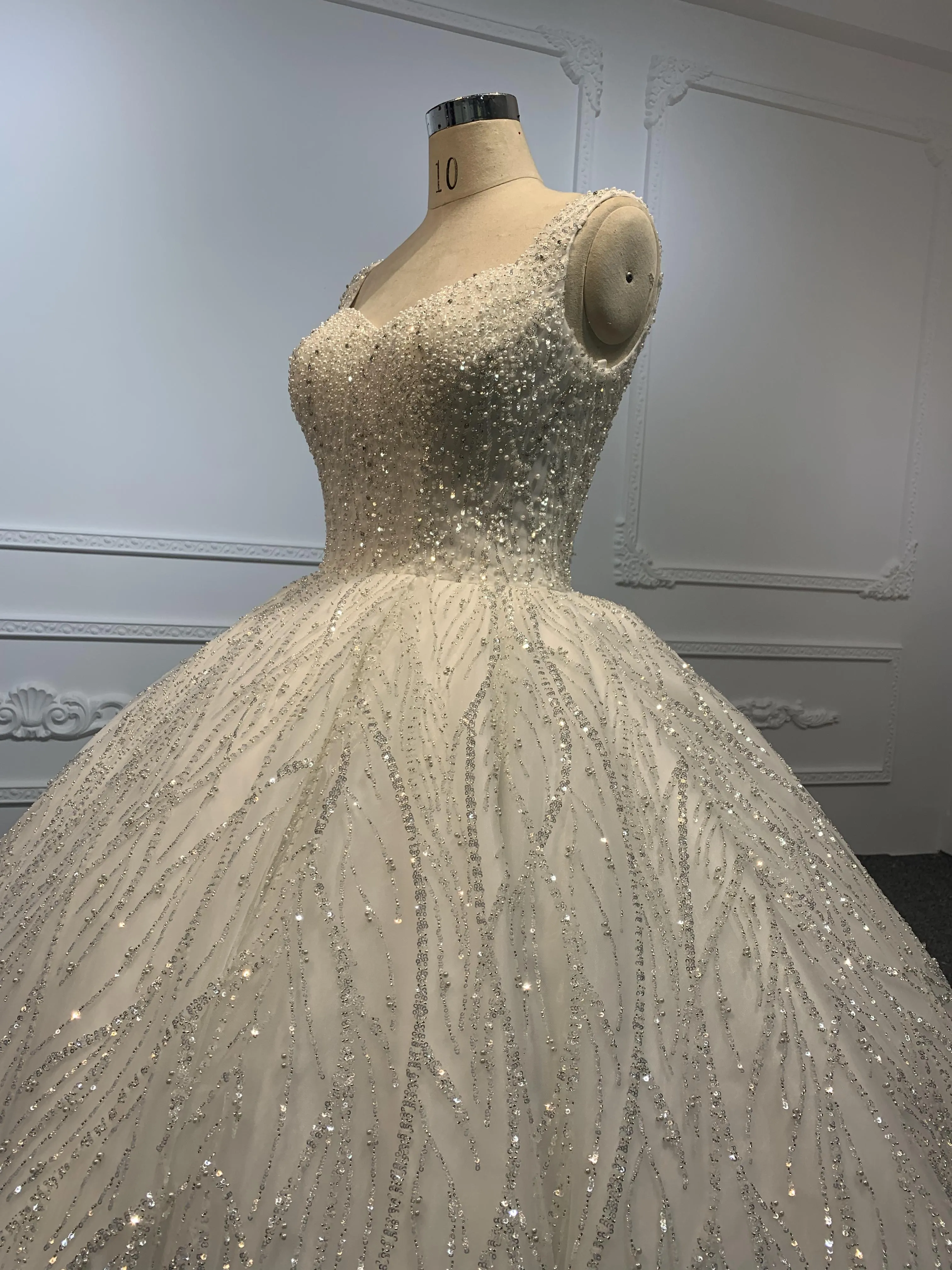 B213# Wedding Dresses New White/Ivory Beadding Wedding Dress Bridal Gown