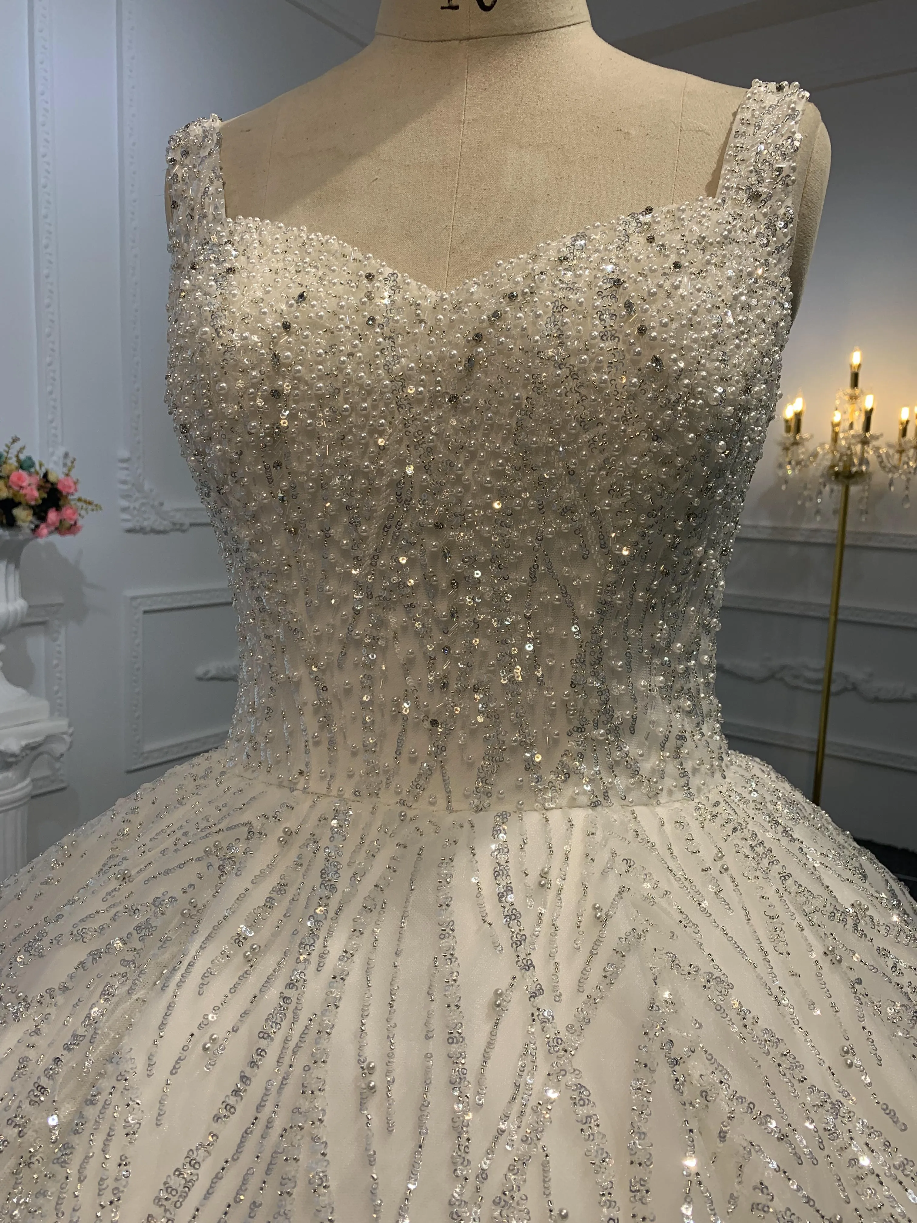 B213# Wedding Dresses New White/Ivory Beadding Wedding Dress Bridal Gown