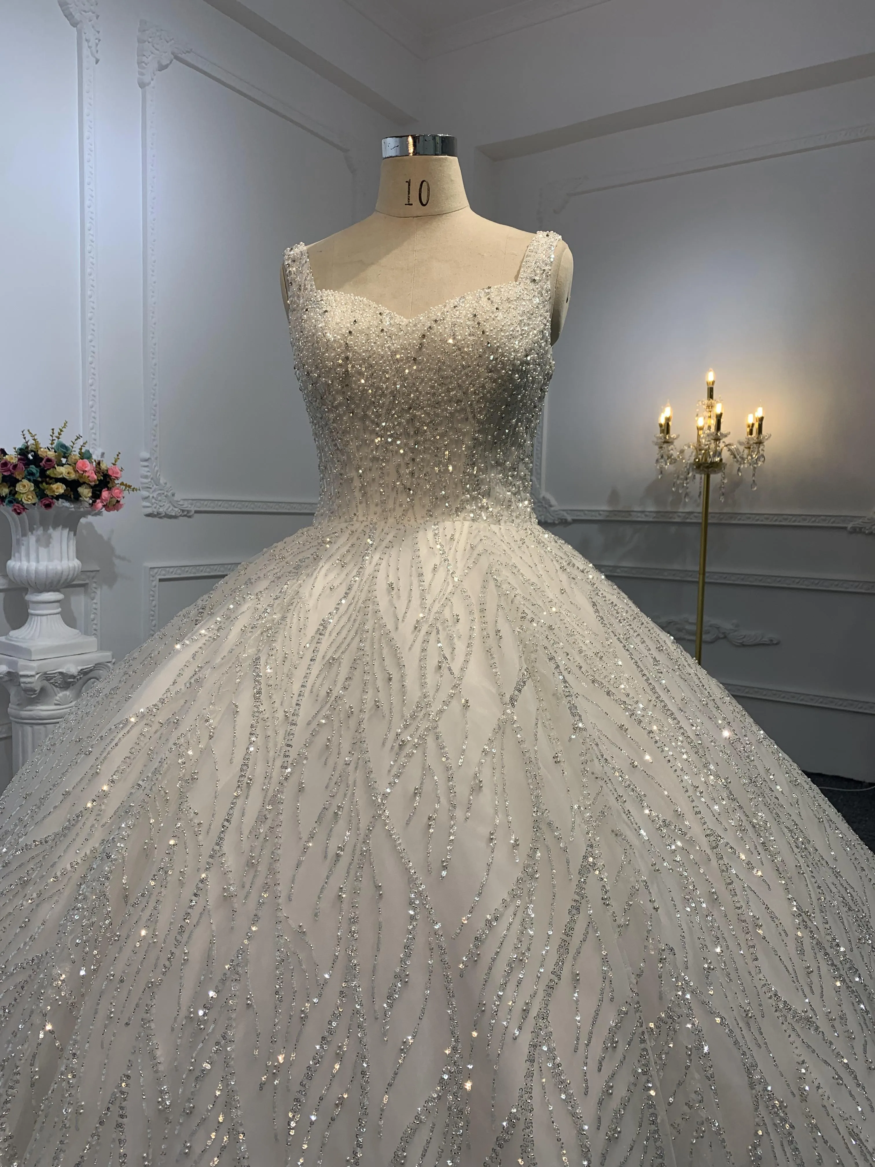 B213# Wedding Dresses New White/Ivory Beadding Wedding Dress Bridal Gown