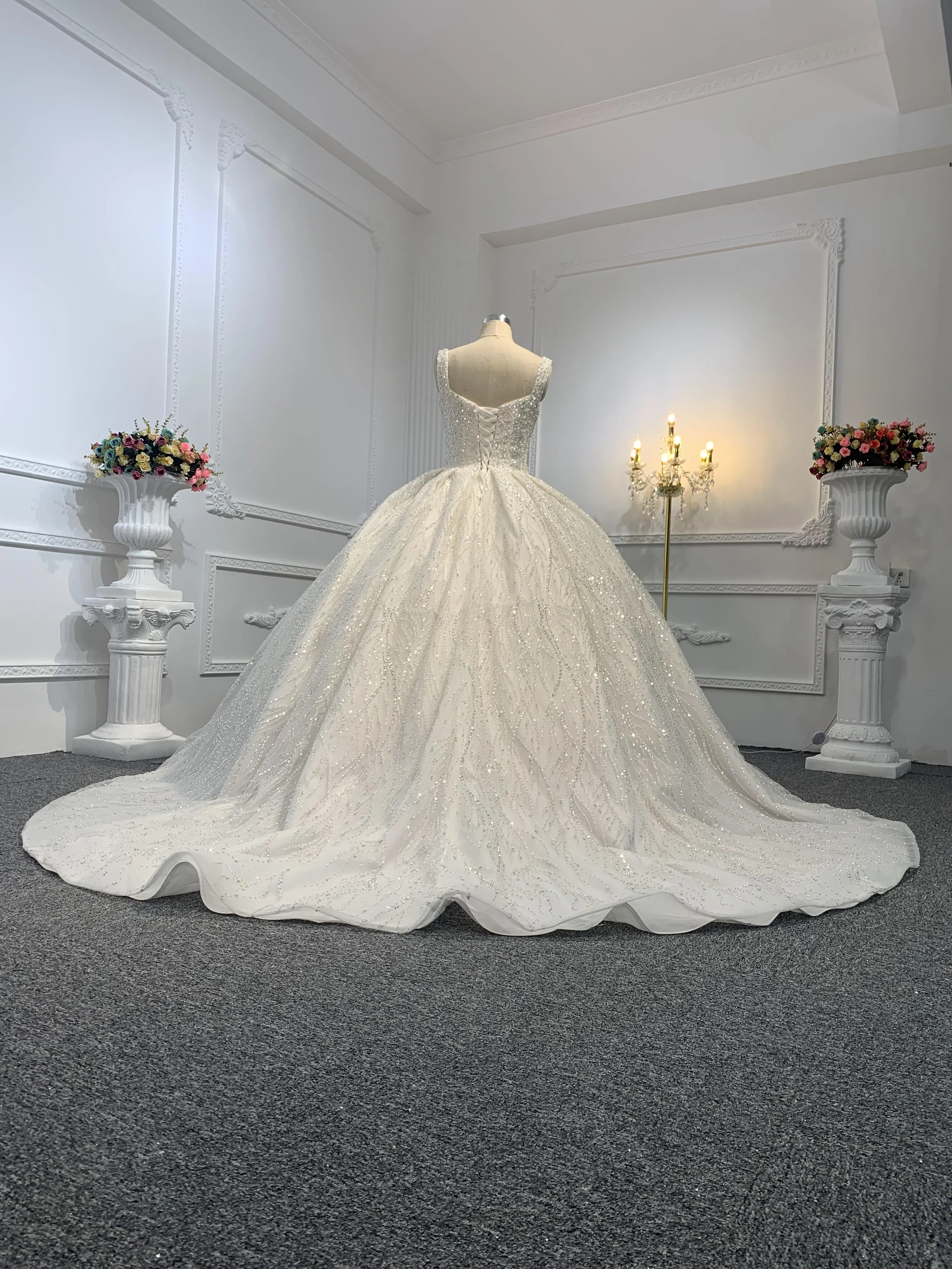 B213# Wedding Dresses New White/Ivory Beadding Wedding Dress Bridal Gown