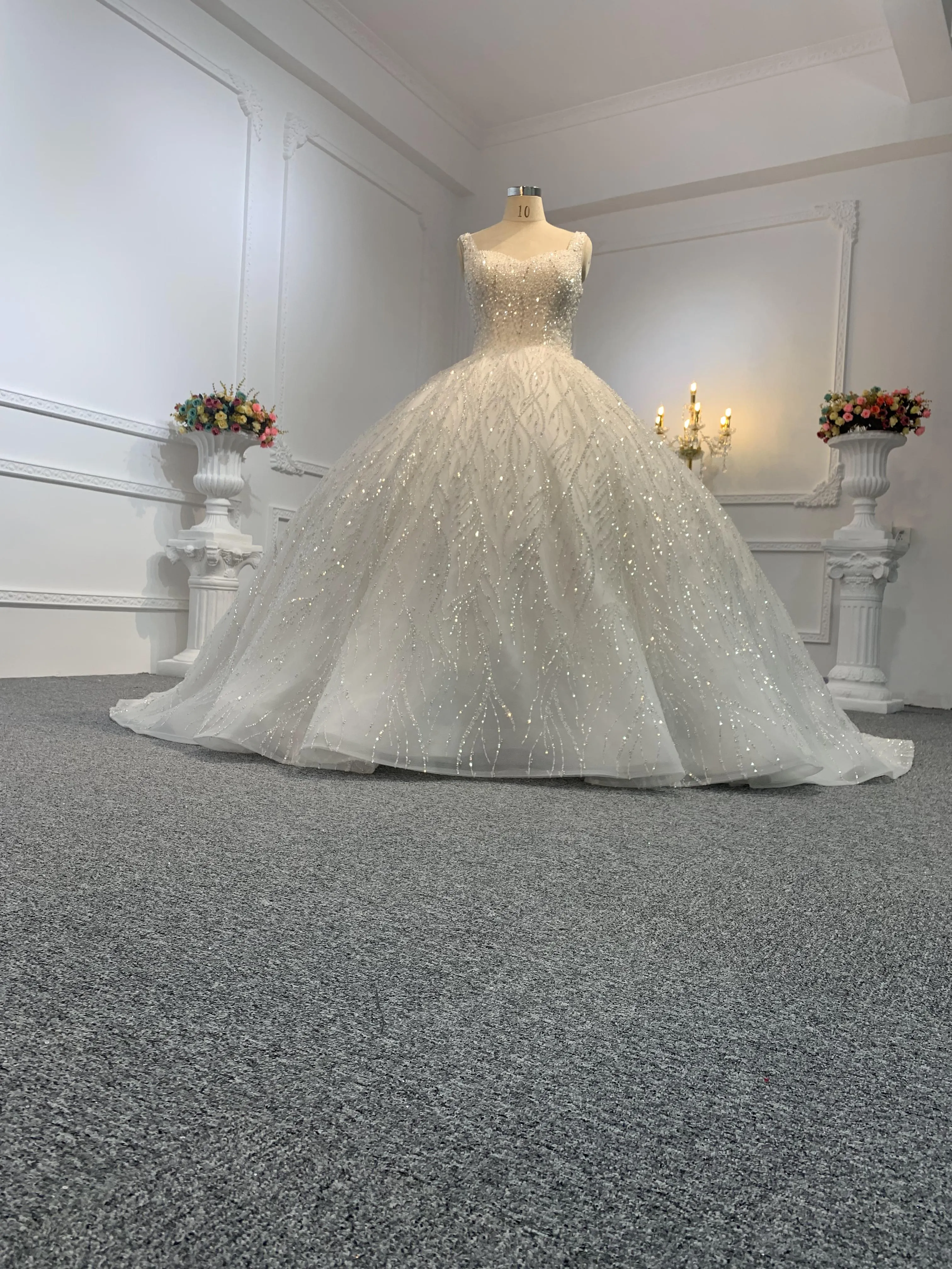 B213# Wedding Dresses New White/Ivory Beadding Wedding Dress Bridal Gown