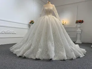 B235- BYG Sweetheart Neckline Sequins Beading Wedding Gown