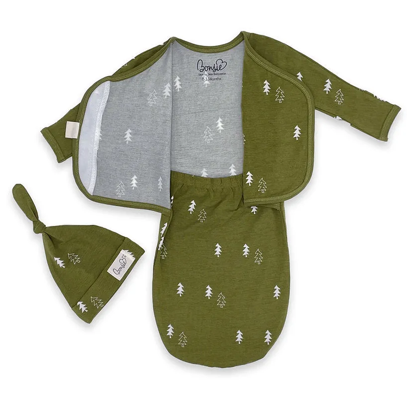 Baby Bag Gown Set - Pine