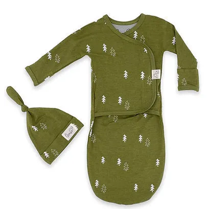 Baby Bag Gown Set - Pine