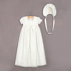 Baby Princess Charlotte Christening Gown and Bonnet - Ivory