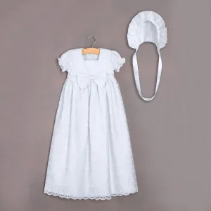 Baby Princess Charlotte Christening Gown and Bonnet - White