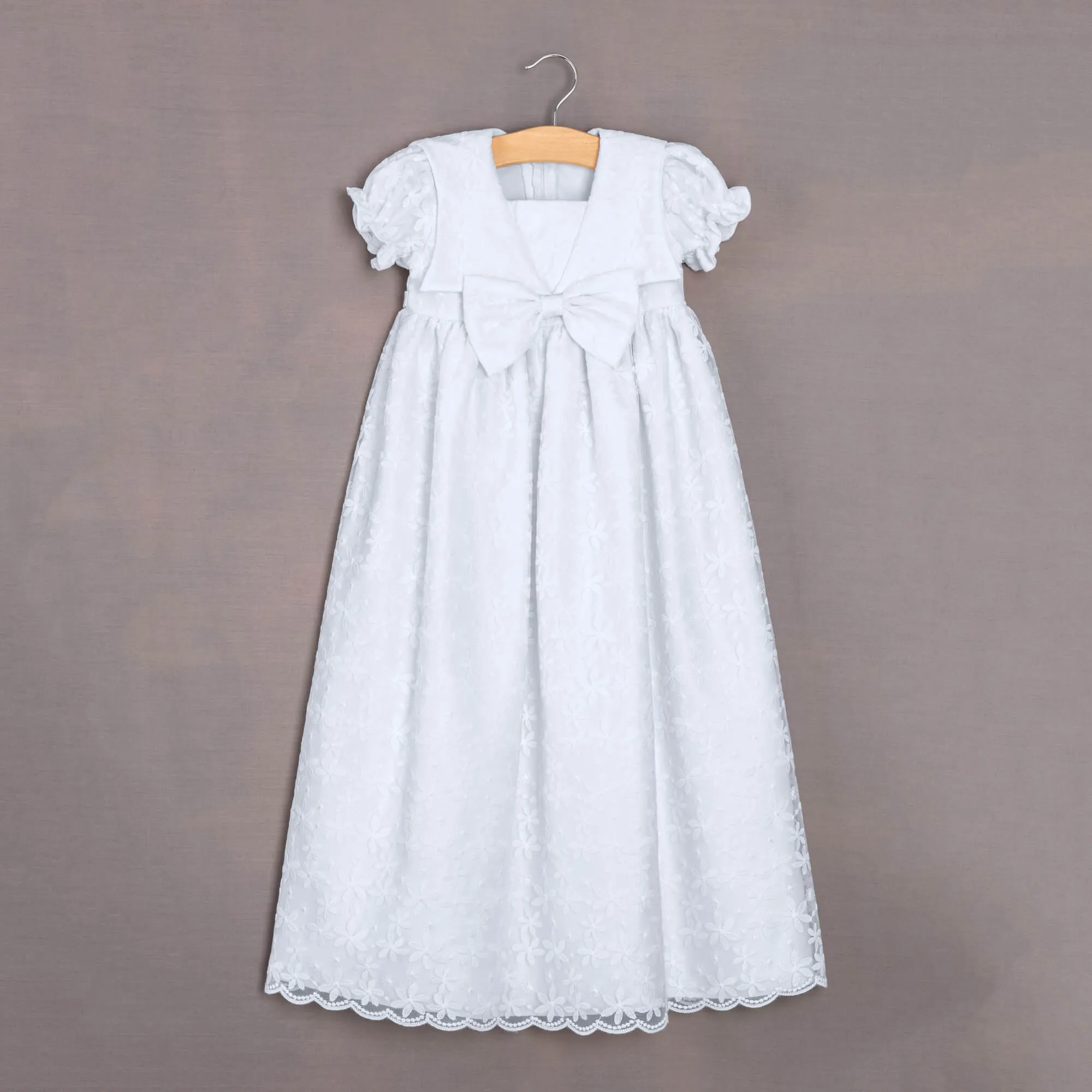 Baby Princess Charlotte Christening Gown and Bonnet - White