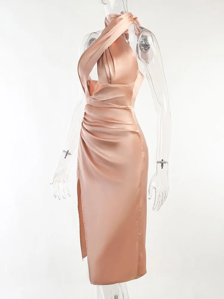 Backless Slit Dress