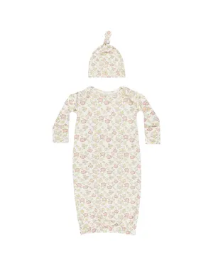 Bamboo Gown and Hat Set - Bloom