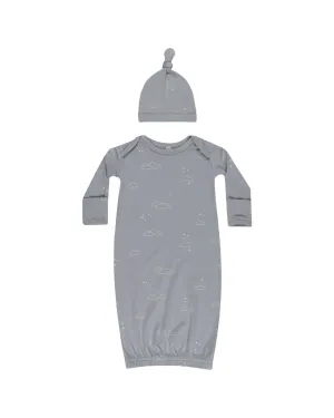 Bamboo Gown and Hat Set - Clouds