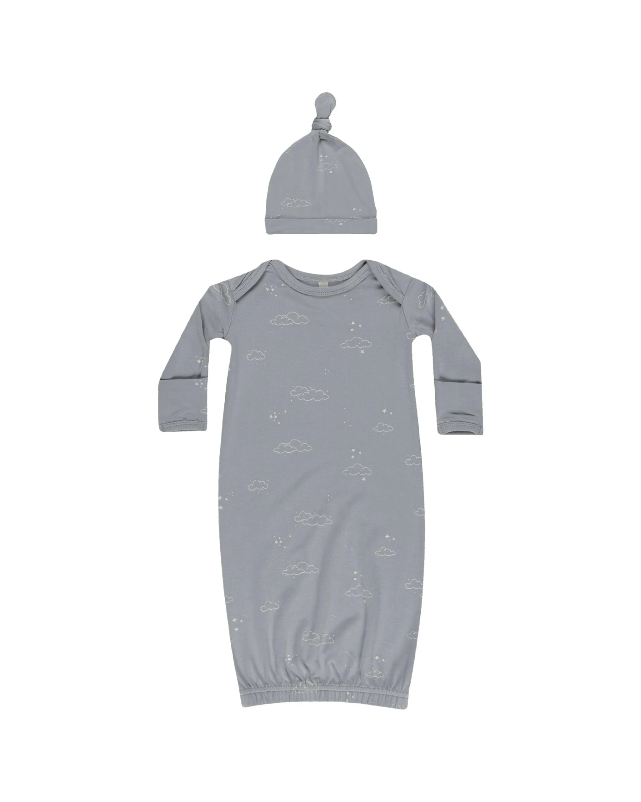 Bamboo Gown and Hat Set - Clouds