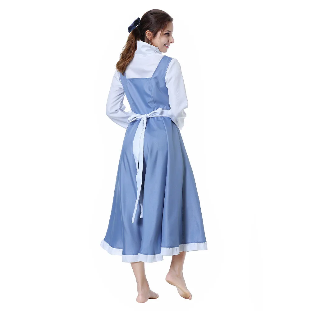 Beauty and Beast  the Maid Gown Apron Dress Outfit Cosplay Costume